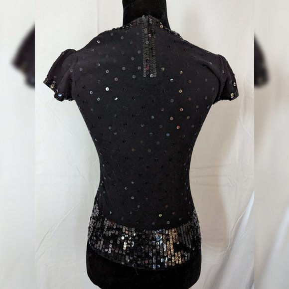 COPY - ASO Lorelai-Gilmore Girls: ALT color Black sequins top - Picture 4 of 5
